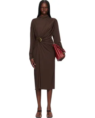 Bottega Veneta クレープ ビスコース ミディアムワンピース - サムネイル1