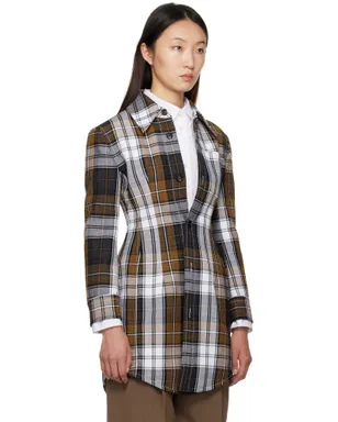 Bottega Veneta ストラクチャード コットン チェック コート - サムネイル2