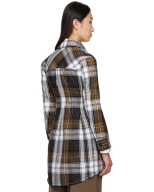 Bottega Veneta ストラクチャード コットン チェック コート - サムネイル3