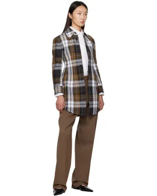 Bottega Veneta ストラクチャード コットン チェック コート - サムネイル4