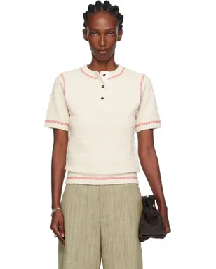 Bottega Veneta コットン ワッフル ニットポロシャツ - サムネイル1