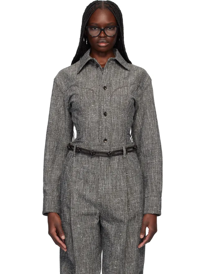 Bottega Veneta Bottega Veneta メランジ ビスコース＆シルク シャツの商品画像