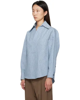 Bottega Veneta コットン＆リネン ストライプ シャツ - サムネイル4