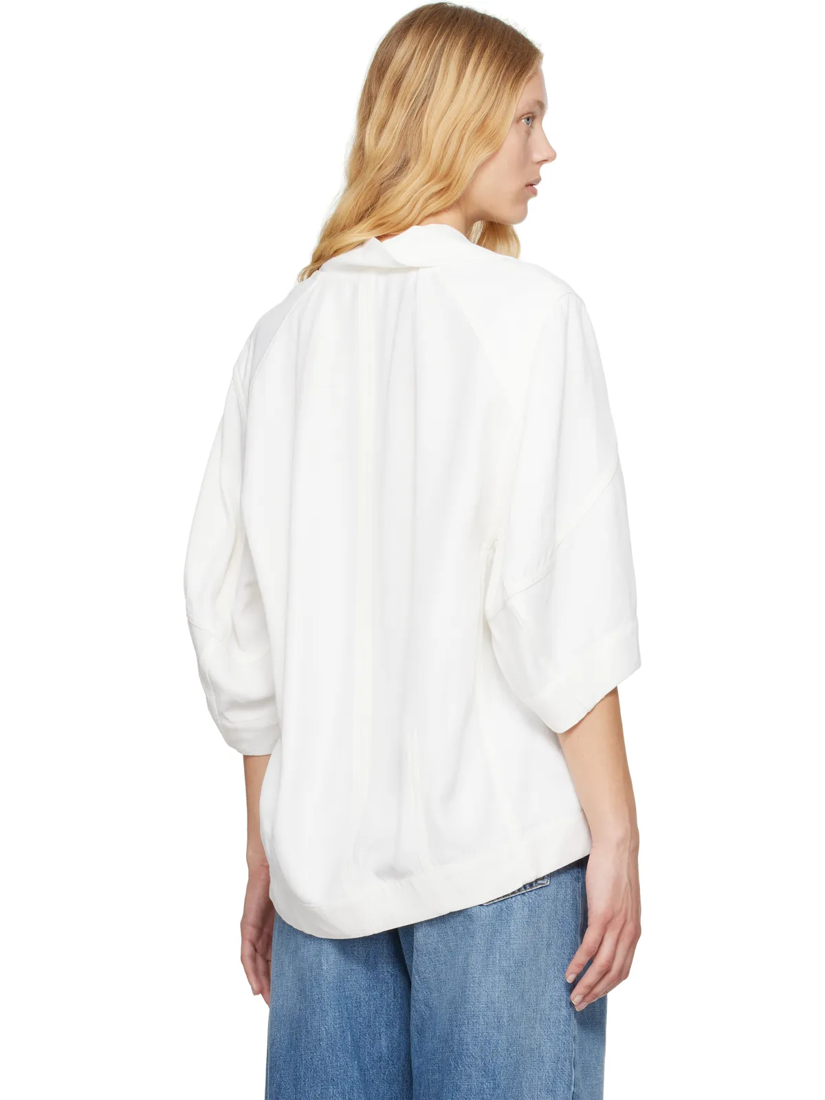 Bottega Veneta Grainy Viscose Linen コクーン シャツ - 画像3