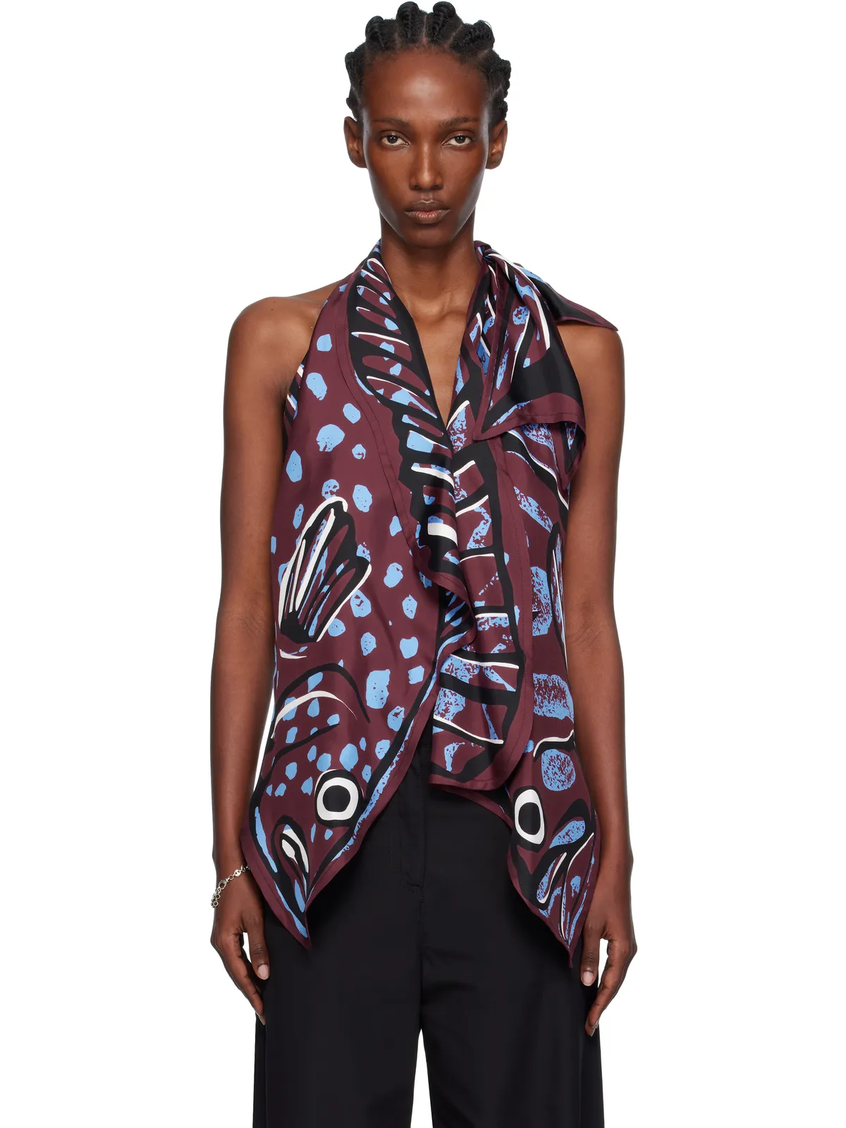 Bottega Veneta シルクツイル プリント トップス - 画像1