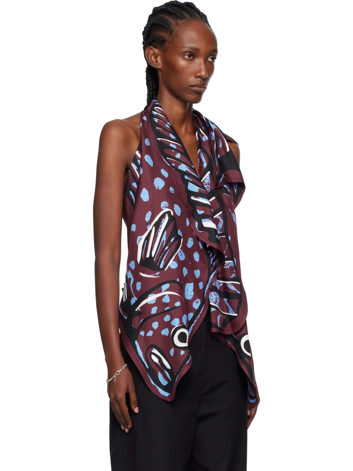 Bottega Veneta シルクツイル プリント トップス - 画像2