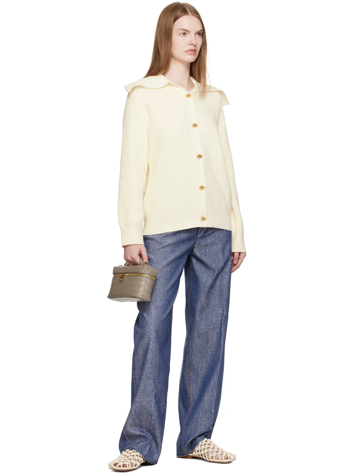 Bottega Veneta Supple ラムスキン フラットサンダル - 画像5