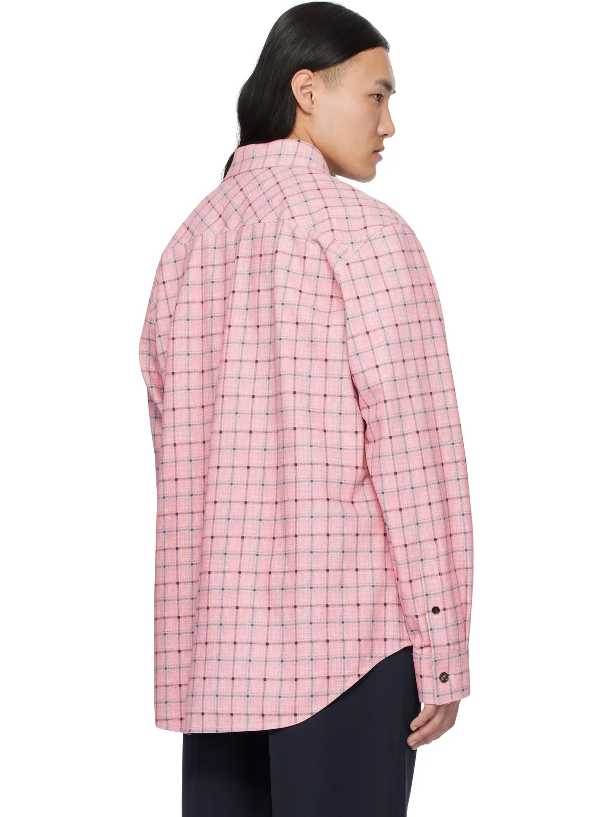 Bottega Veneta プリントレザー シャツ - 画像3