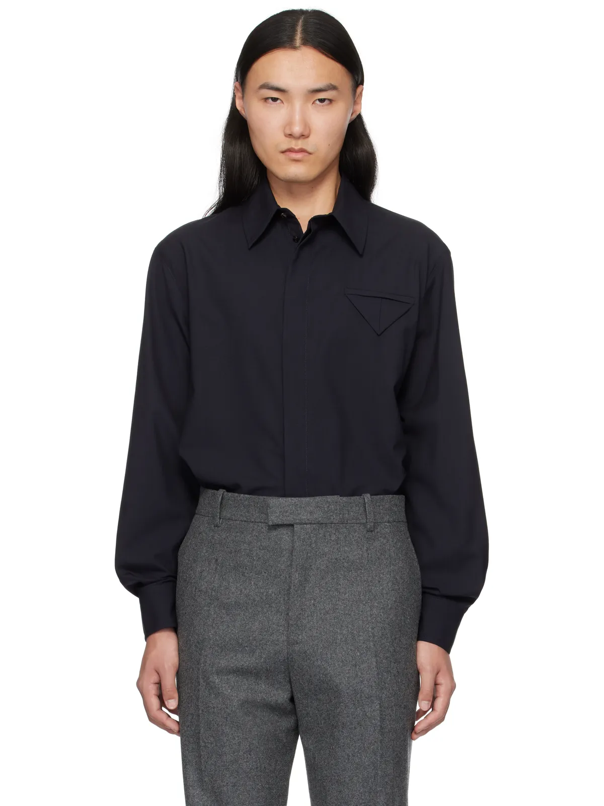 Bottega Veneta ファインウール シャツ - 画像1