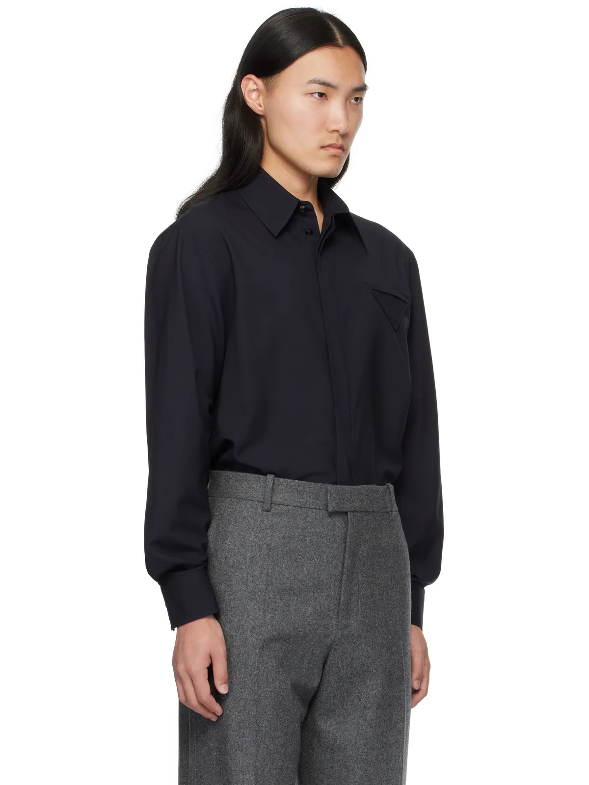 Bottega Veneta ファインウール シャツ - 画像2