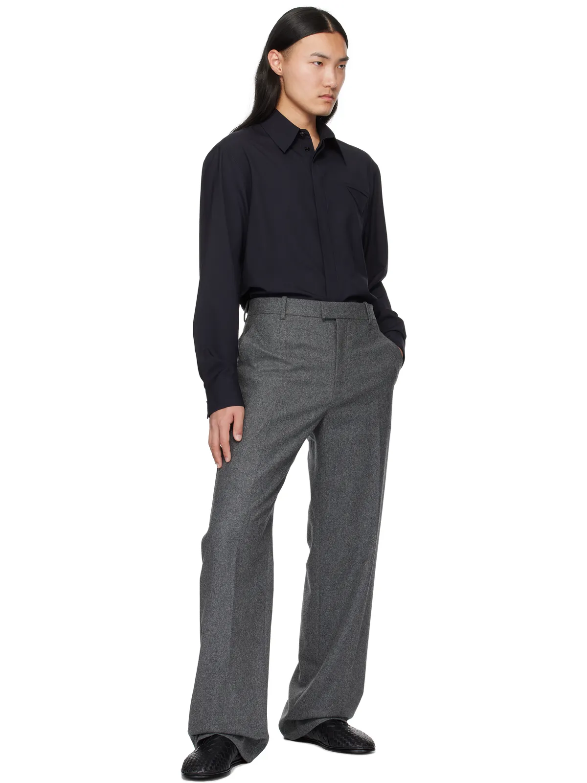 Bottega Veneta ファインウール シャツ - 画像5