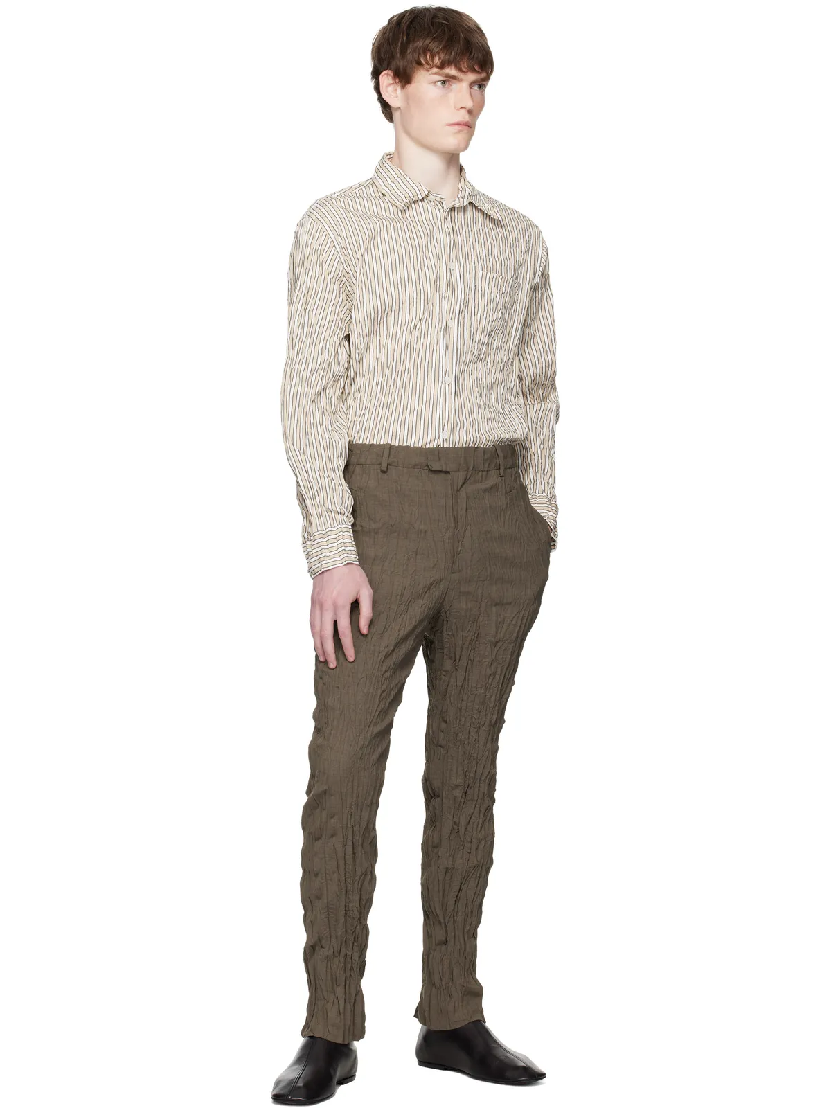 Bottega Veneta Crushed Tech シャツ - 画像5