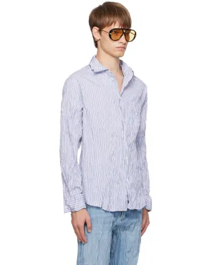 Bottega Veneta Crushed Cotton ストライプ シャツ - サムネイル2