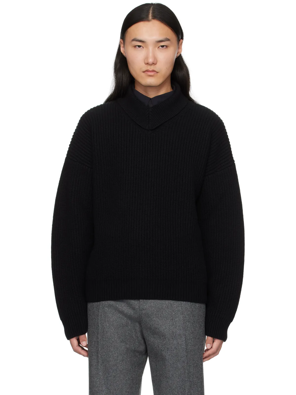 Bottega Veneta ウール＆カシミヤ リブタートルネック - 画像1