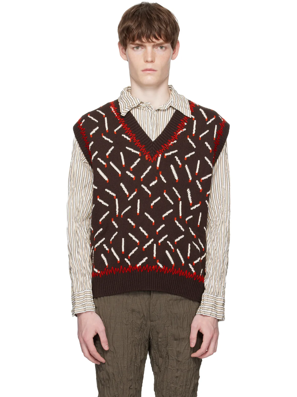 Bottega Veneta Matches コットン ジャカード ベスト - 画像1