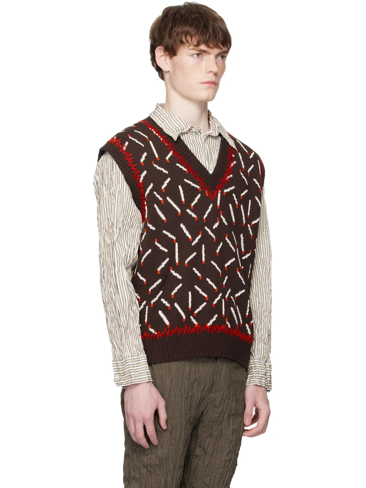 Bottega Veneta Matches コットン ジャカード ベスト - 画像2