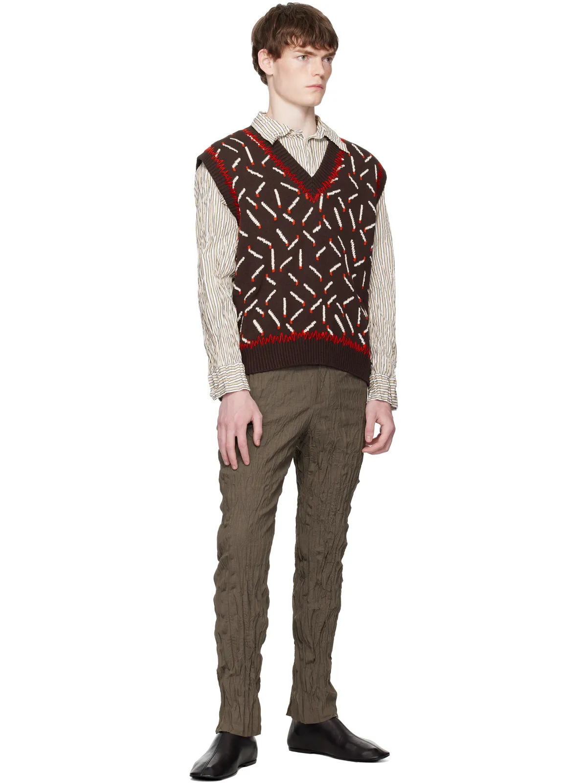 Bottega Veneta Matches コットン ジャカード ベスト - 画像4