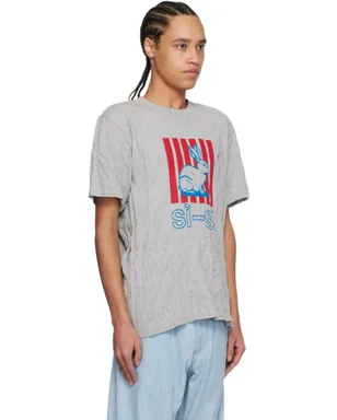 Bottega Veneta Crushed コットン ジャージ プリントTシャツ - サムネイル2