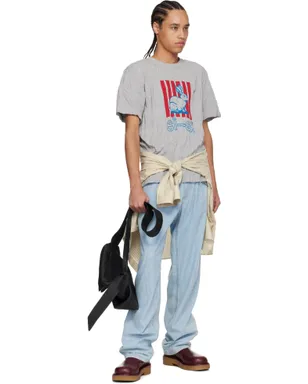Bottega Veneta Crushed コットン ジャージ プリントTシャツ - サムネイル4