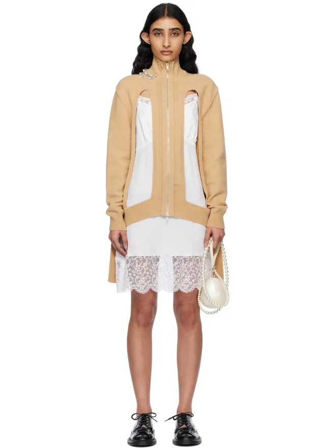 Simone Rocha Simone Rocha Embellished Window ジップアップカーディガンの商品画像