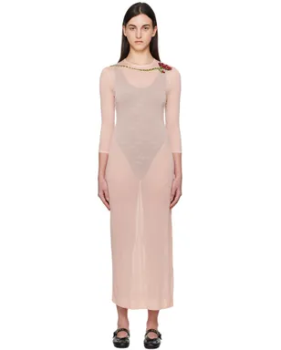 Simone Rocha Ballet フィット メッシュ コラム マキシワンピース - サムネイル1