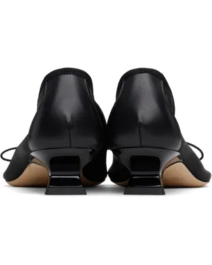 Simone Rocha ブラック メッシュ バレリーナ ヒール - サムネイル2