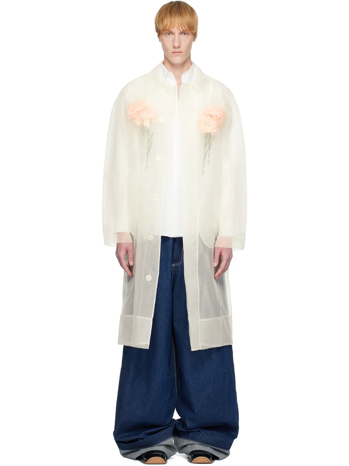 Simone Rocha Stuffed Carnation カーコート - 画像1