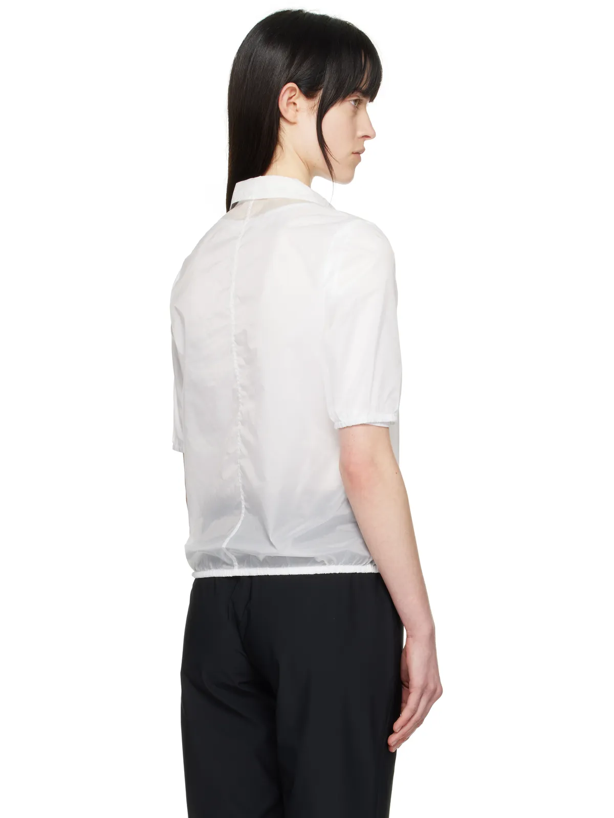 AMOMENTO Sheer ハーフジップ トップス - 画像3