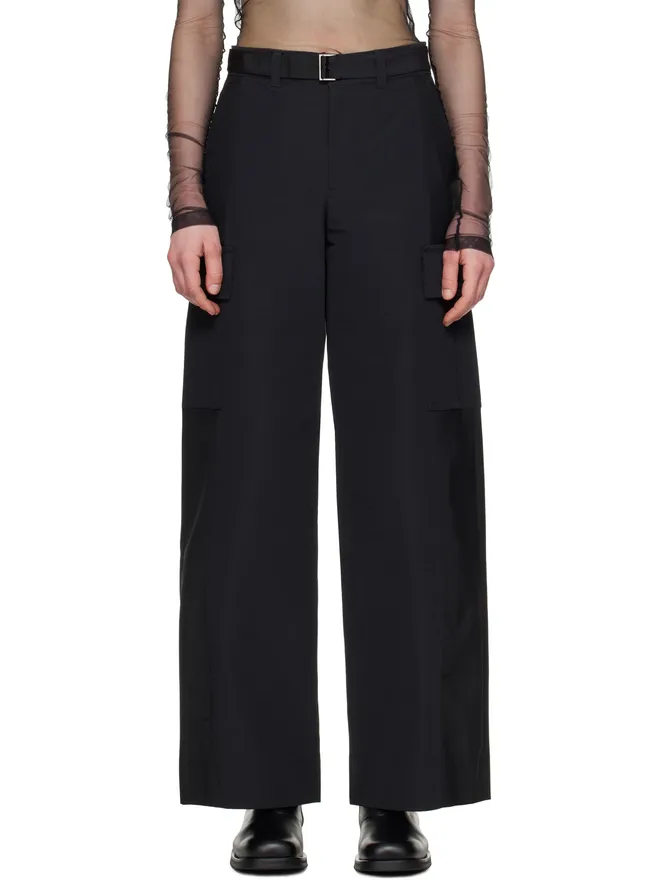 sacai sacai Grosgrain & Suiting カーゴパンツの商品画像