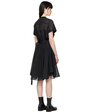 sacai Spun Organza & Cotton Jersey ミディアムワンピース - サムネイル3
