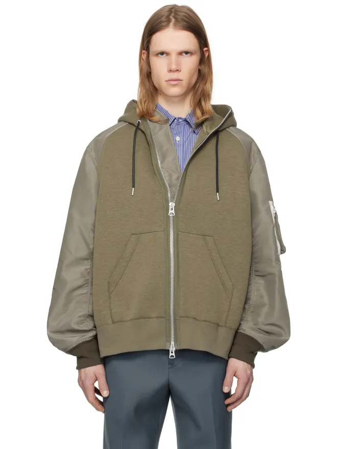 sacai sacai Sponge Sweat x Nylon Twill フーディの商品画像