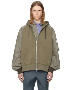 sacai Sponge Sweat x Nylon Twill フーディ - サムネイル1