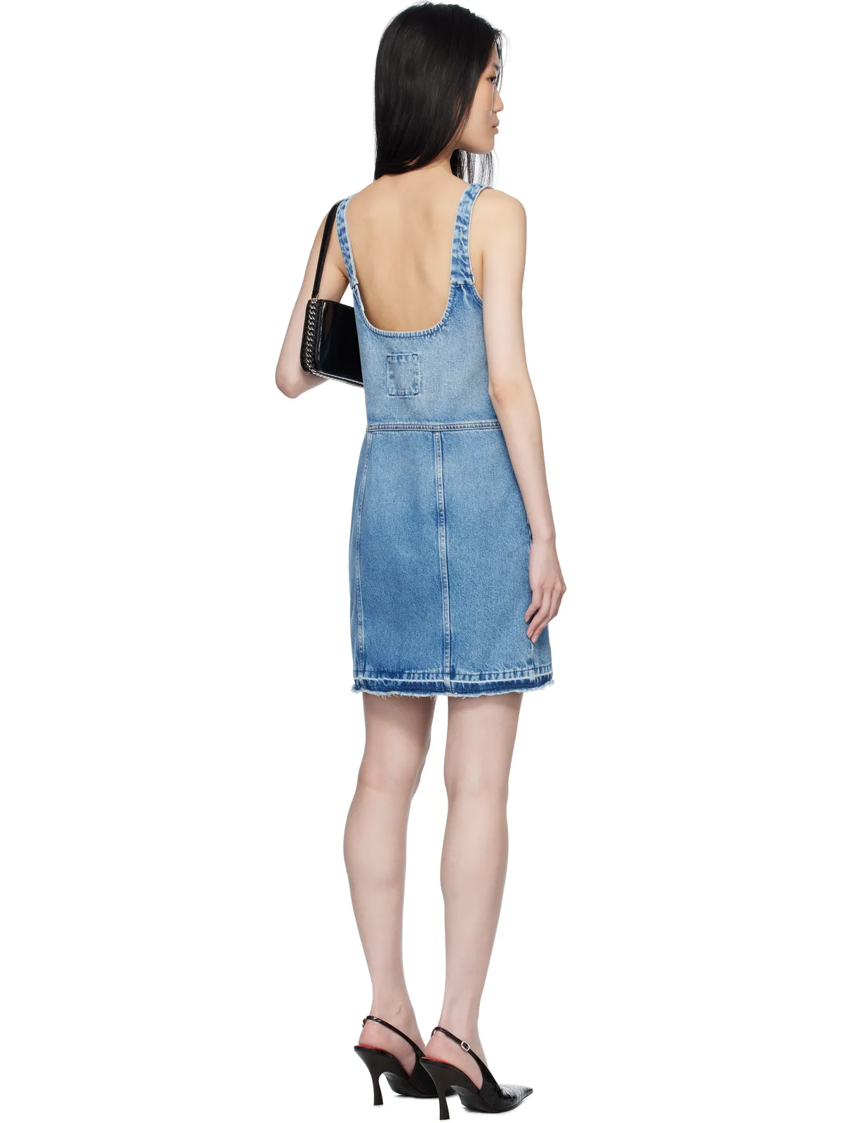 Stella McCartney ヴィンテージ ウォッシュ デニム ミニワンピース - 画像3