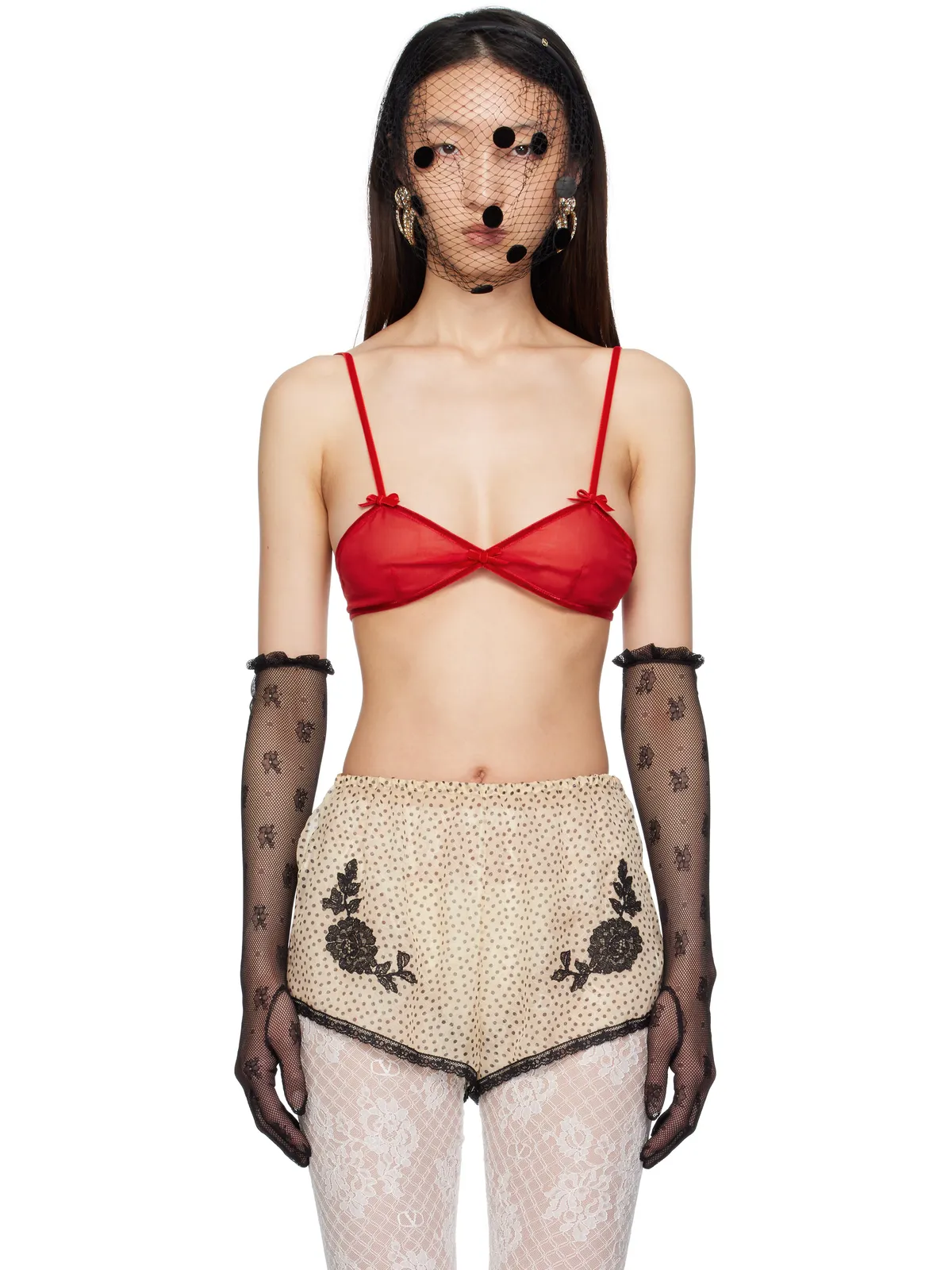 Valentino シルク シフォン ブラ - 画像1