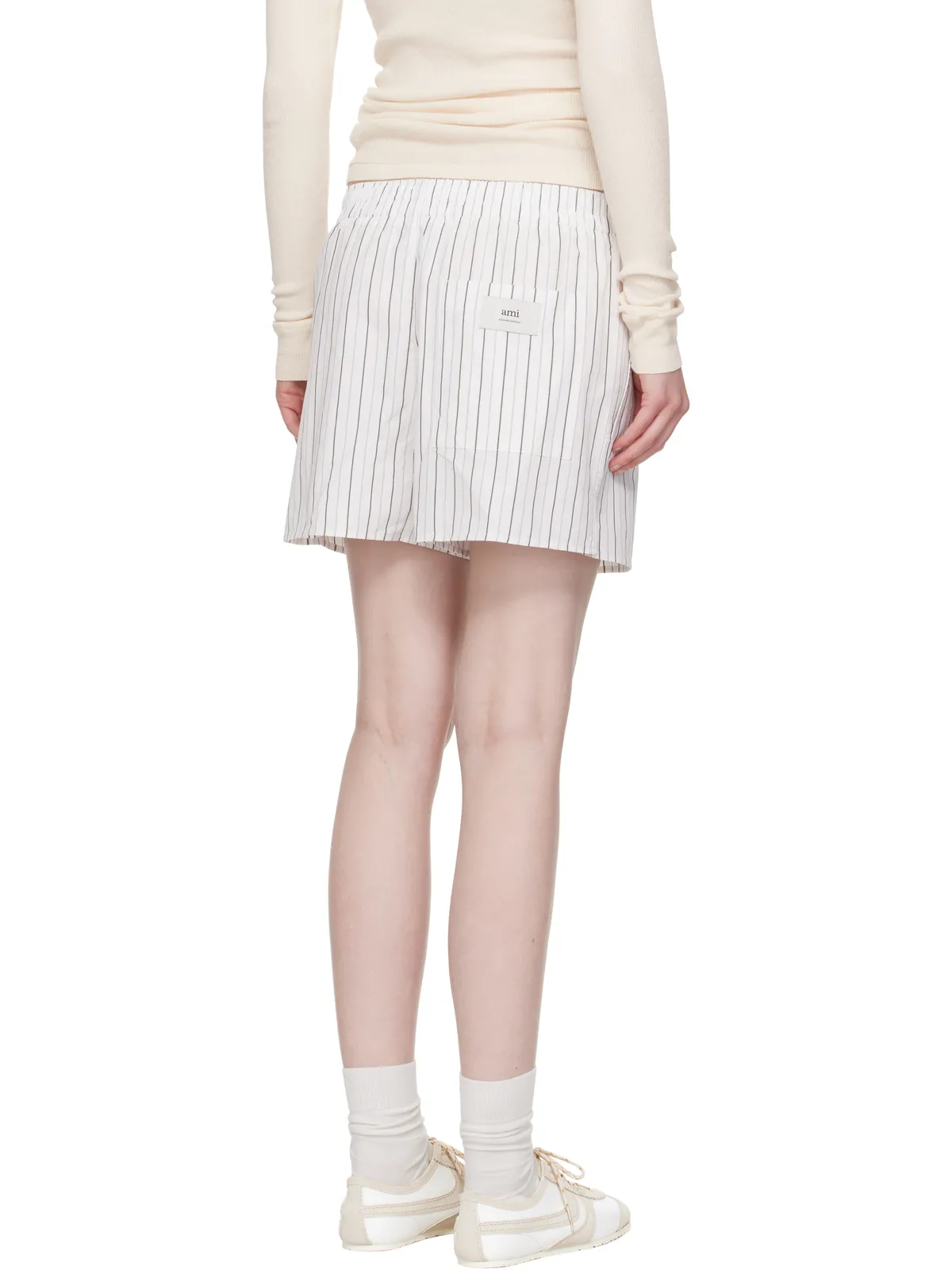 AMI Paris Cotton Elasticated ショートパンツ - 画像3