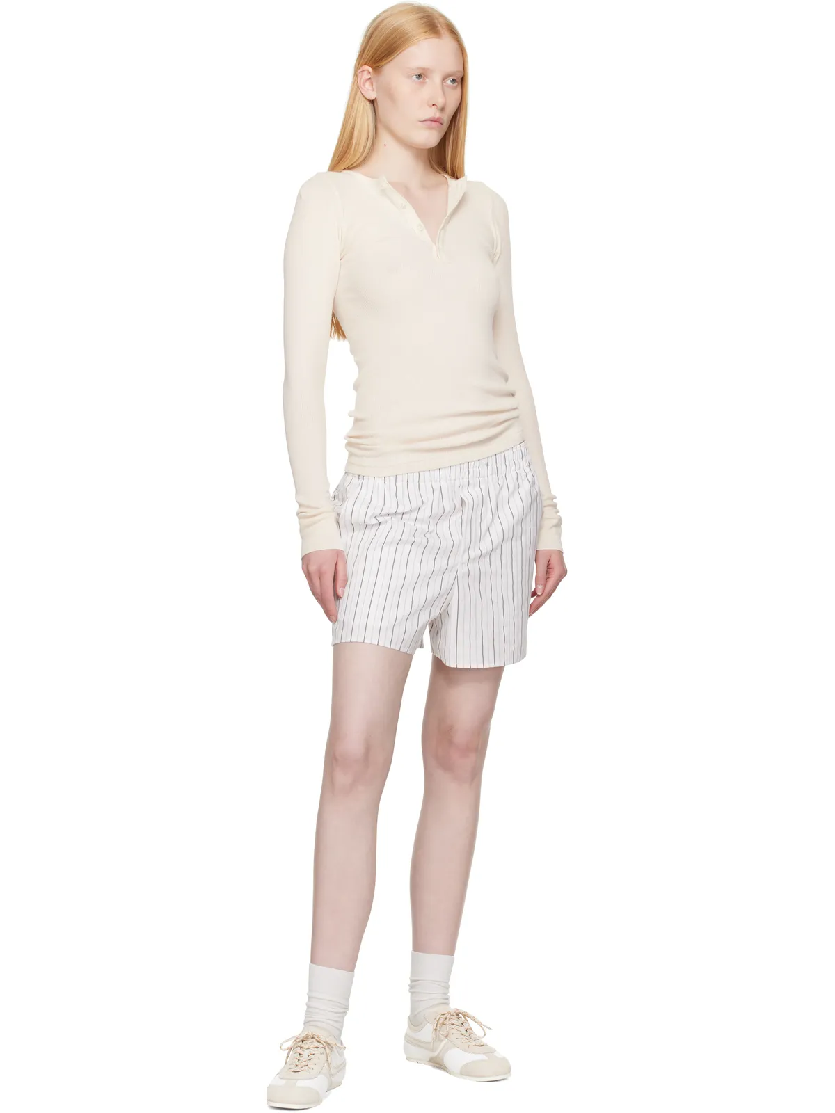 AMI Paris Cotton Elasticated ショートパンツ - 画像4