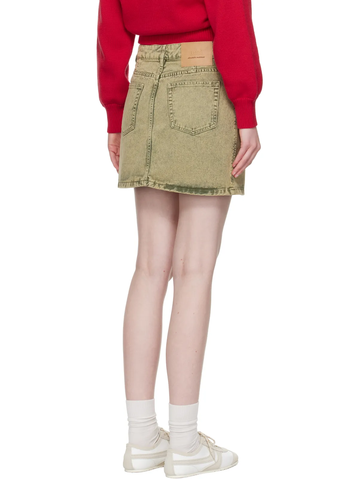 AMI Paris コットン デニム ミニスカート - 画像3