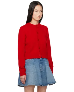 AMI Paris Ami de Coeur ウールニット クルーネック カーディガン - サムネイル2