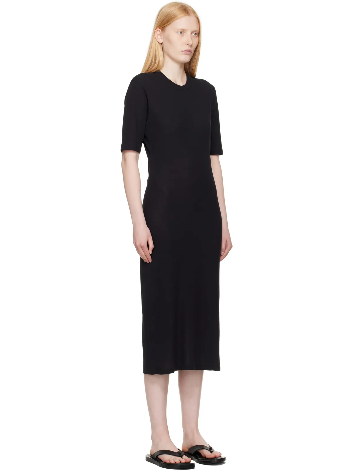 AMI Paris コットン 半袖 マキシワンピース - 画像2