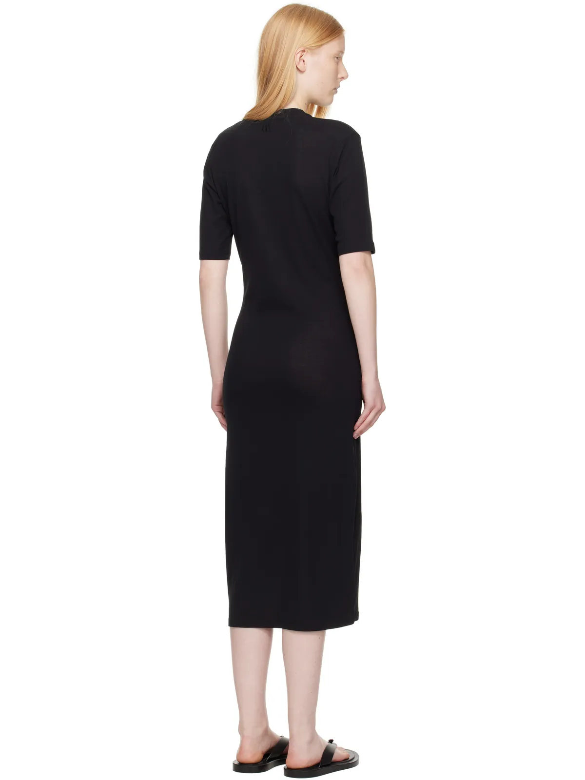 AMI Paris コットン 半袖 マキシワンピース - 画像3