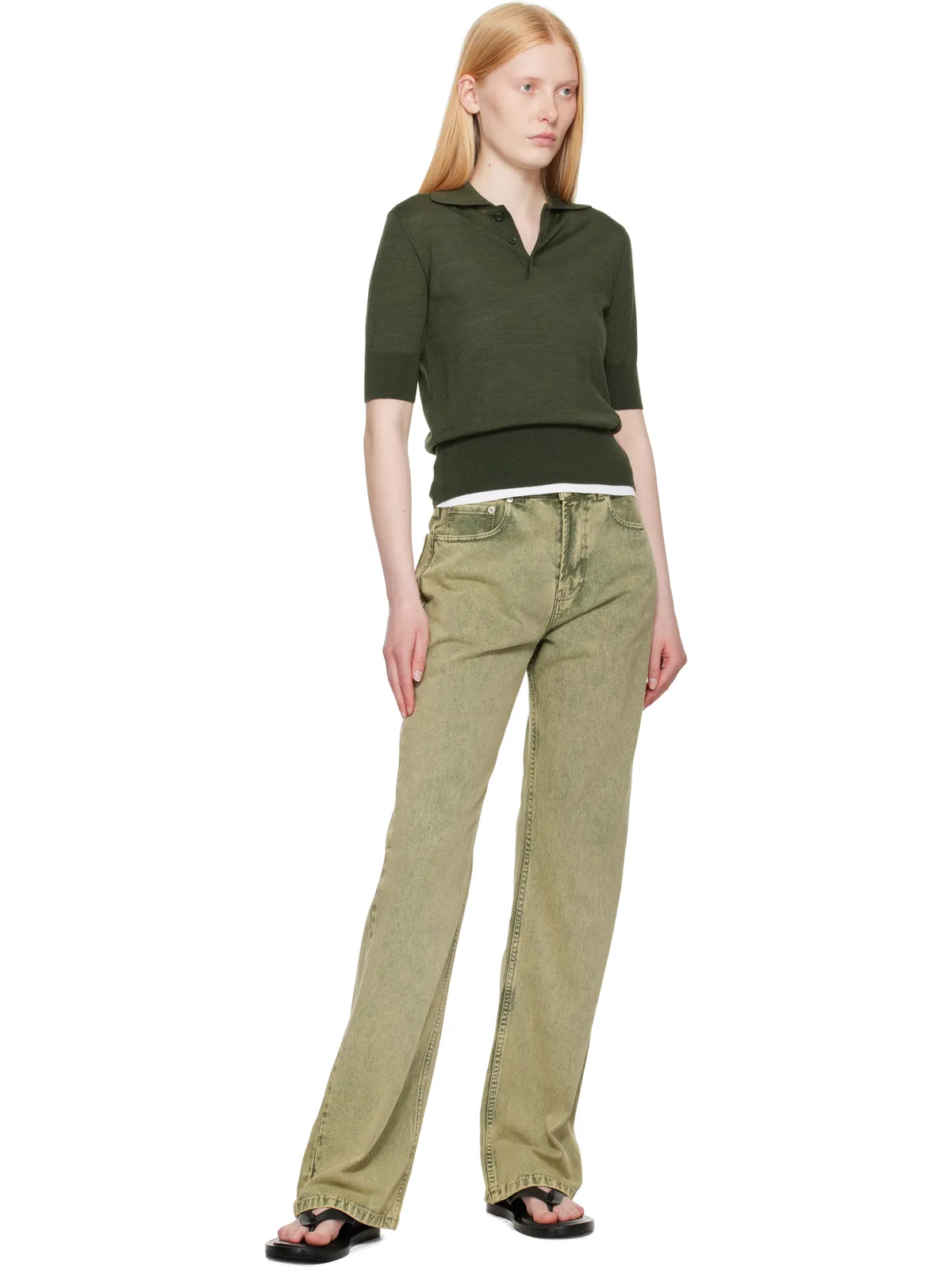AMI Paris コットン ラージフィット ジーンズ - 画像4