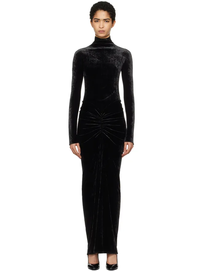 ALAÏA ALAÏA ドレープ マキシドレスの商品画像