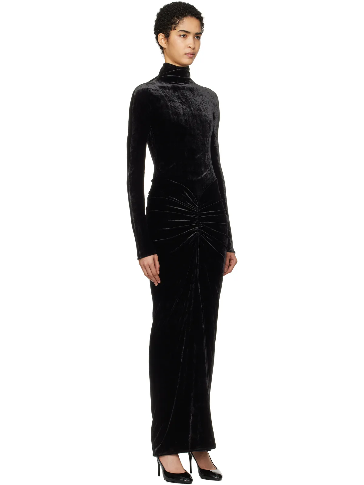 ALAÏA ドレープ マキシドレス - 画像2