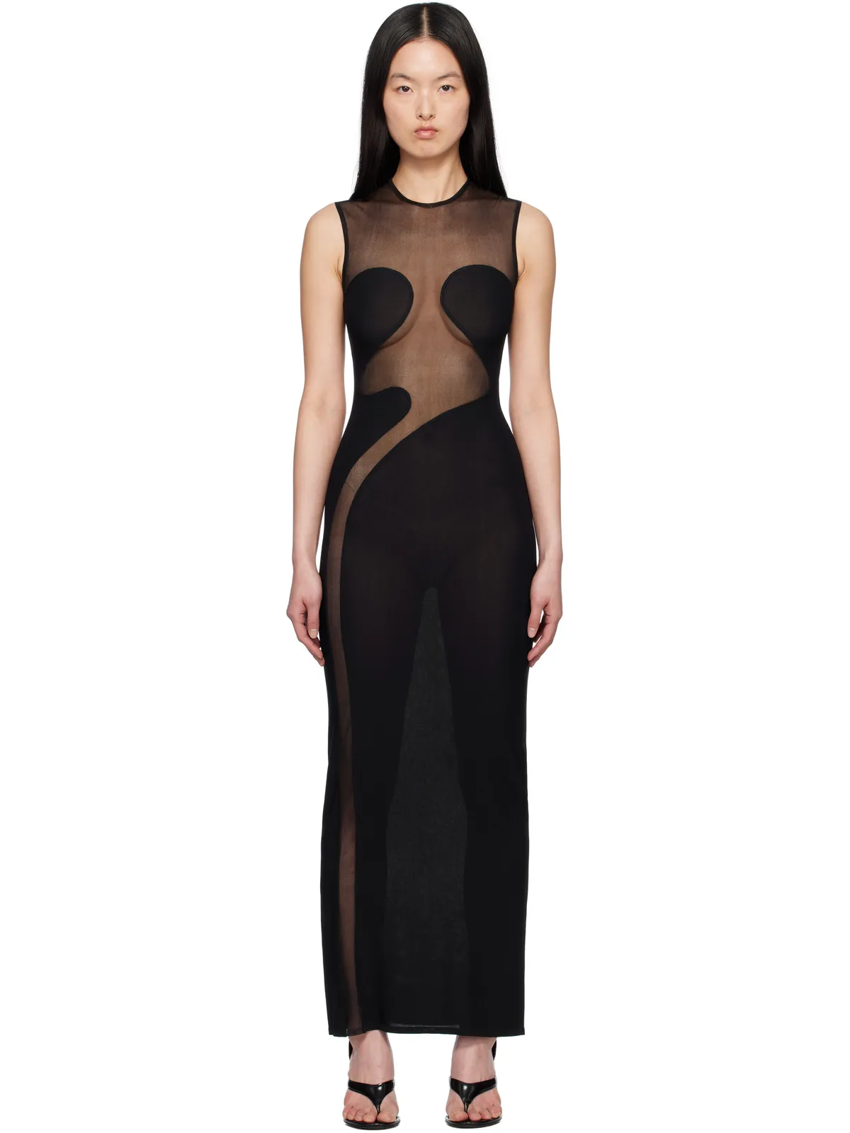 ALAÏA ニット モールド ボディコン マキシドレス - 画像1