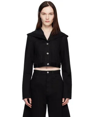 ALAÏA クロップド フード デニムジャケット - サムネイル1