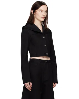 ALAÏA クロップド フード デニムジャケット - サムネイル2