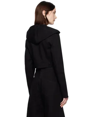 ALAÏA クロップド フード デニムジャケット - サムネイル3