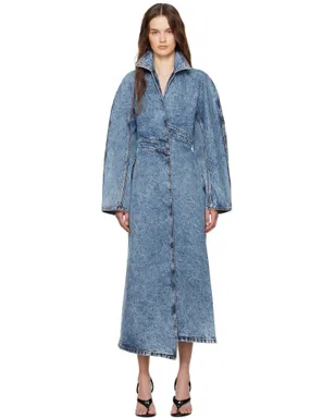 ALAÏA フェード デニム トレンチコート - サムネイル1