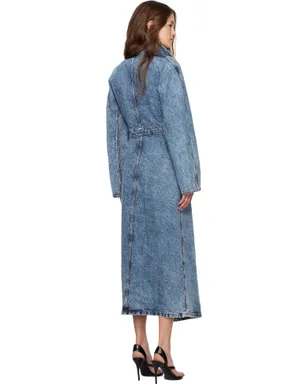 ALAÏA フェード デニム トレンチコート - サムネイル3