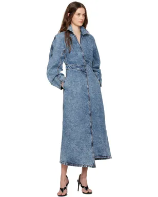 ALAÏA フェード デニム トレンチコート - サムネイル4
